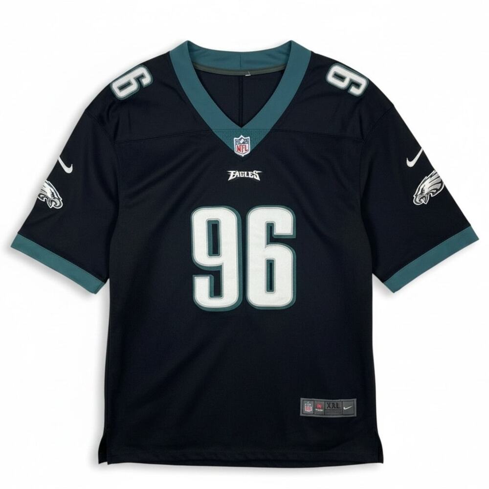 NIKE Men's NFL PHILADELPHIA EAGLES "Barnett 96" Jersey BLACK GREEN Size XXL